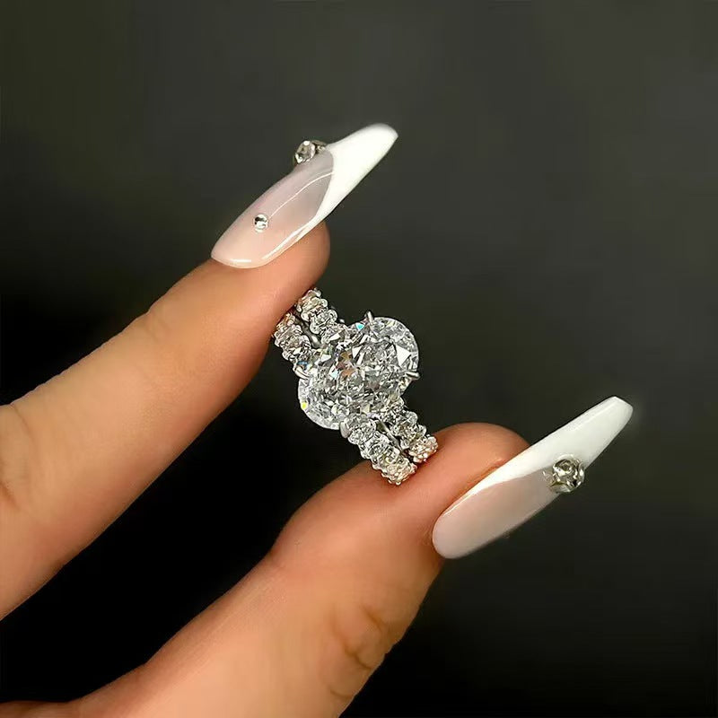 P5ZA1J Fashionable Moissanite Jewelry Wedding Diamond Ring