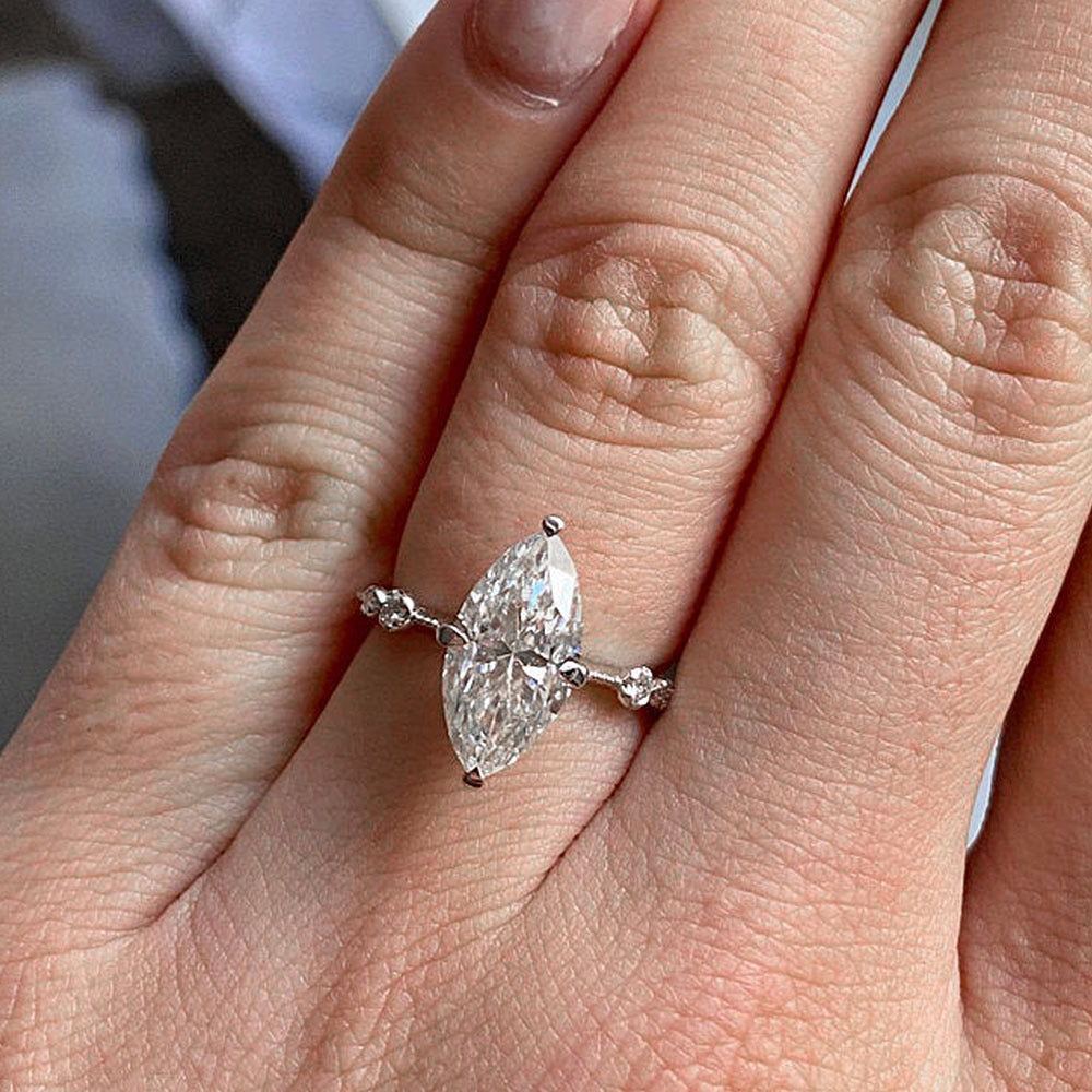 P5QA29J Fashionable Moissanite Jewelry Wedding Diamond Ring
