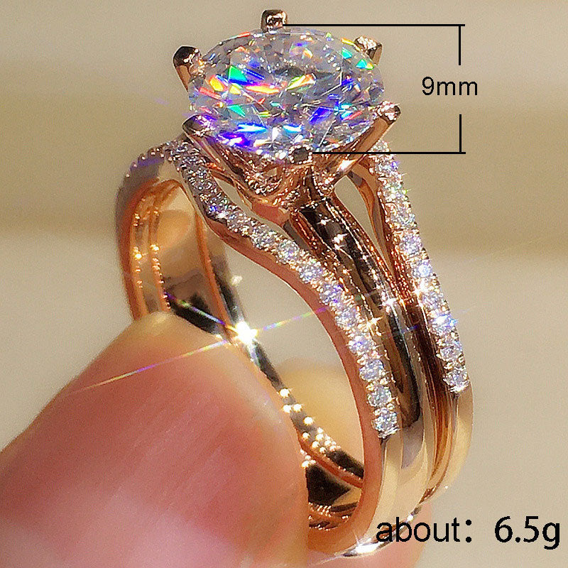 P5QA48J Fashionable Moissanite Jewelry Wedding Diamond Ring