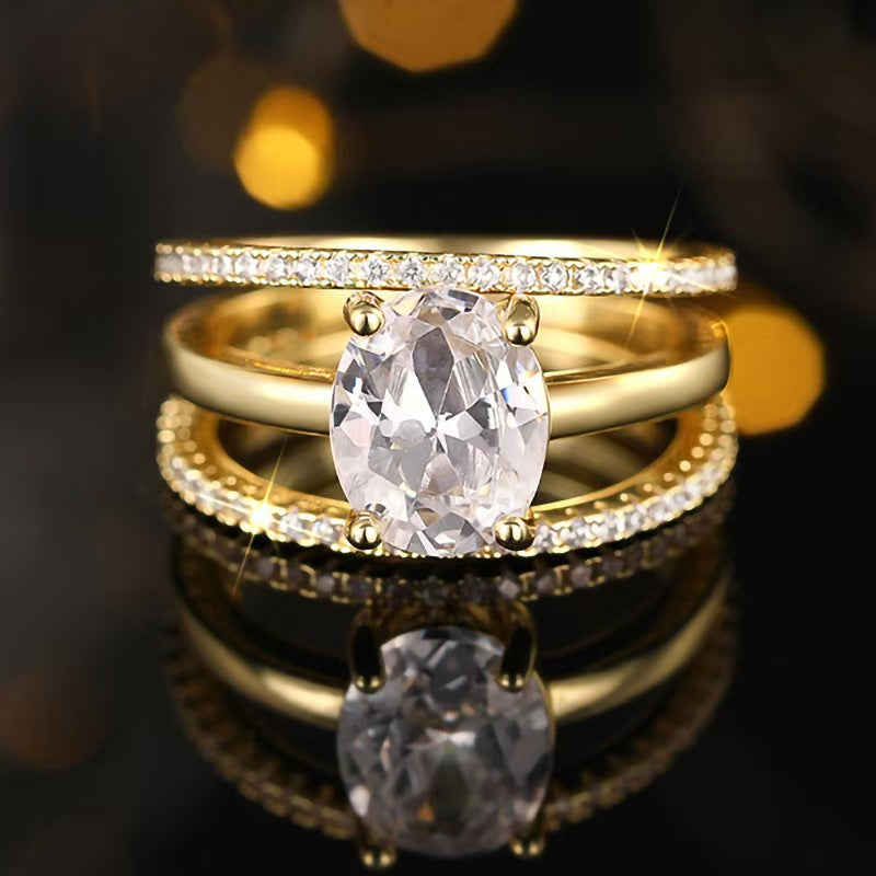 P5ZA3J Fashionable Moissanite Jewelry Wedding Diamond Ring