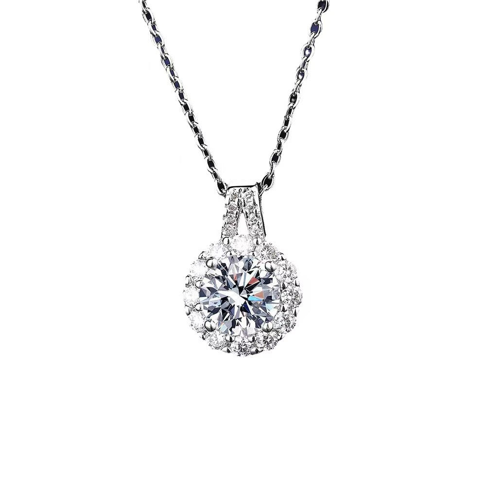 P5ZA4J Fashionable Moissanite Jewelry Wedding Diamond Necklaces