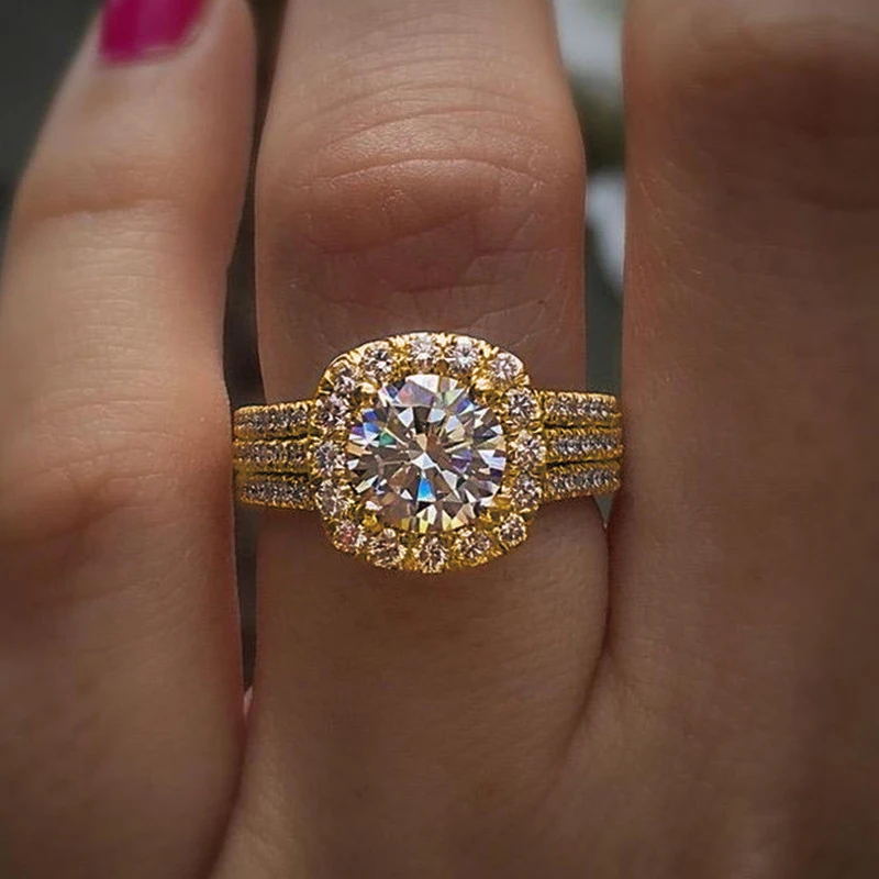 P5QA3J Fashionable Moissanite Jewelry Wedding Diamond Ring