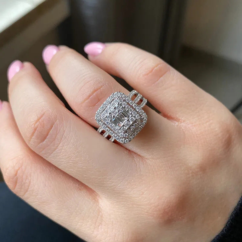 P5QA41J  Fashionable Moissanite Jewelry Wedding Diamond Ring