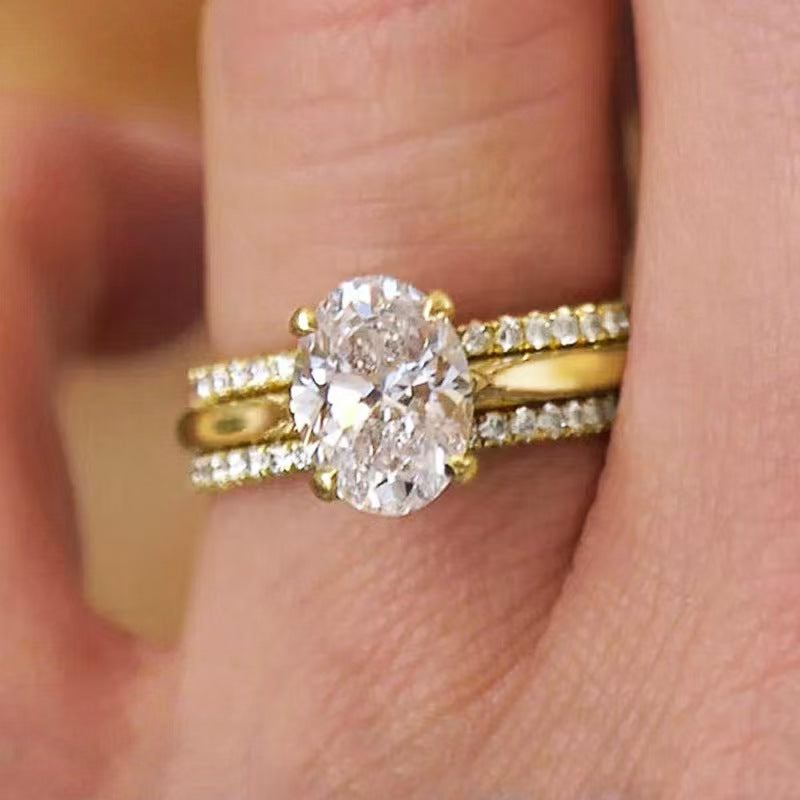 P5ZA3J Fashionable Moissanite Jewelry Wedding Diamond Ring