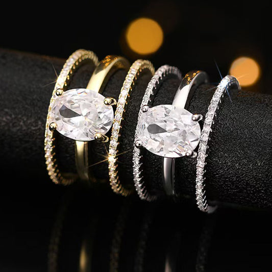 P5ZA3J Fashionable Moissanite Jewelry Wedding Diamond Ring