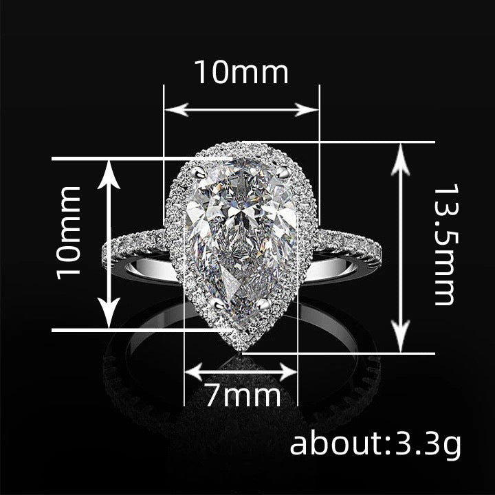 P5QA1J Fashionable Moissanite Jewelry Wedding Diamond Ring