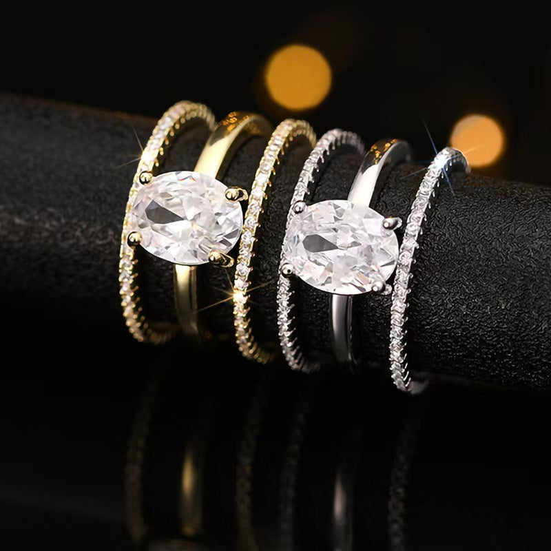 P5ZA3J Fashionable Moissanite Jewelry Wedding Diamond Ring