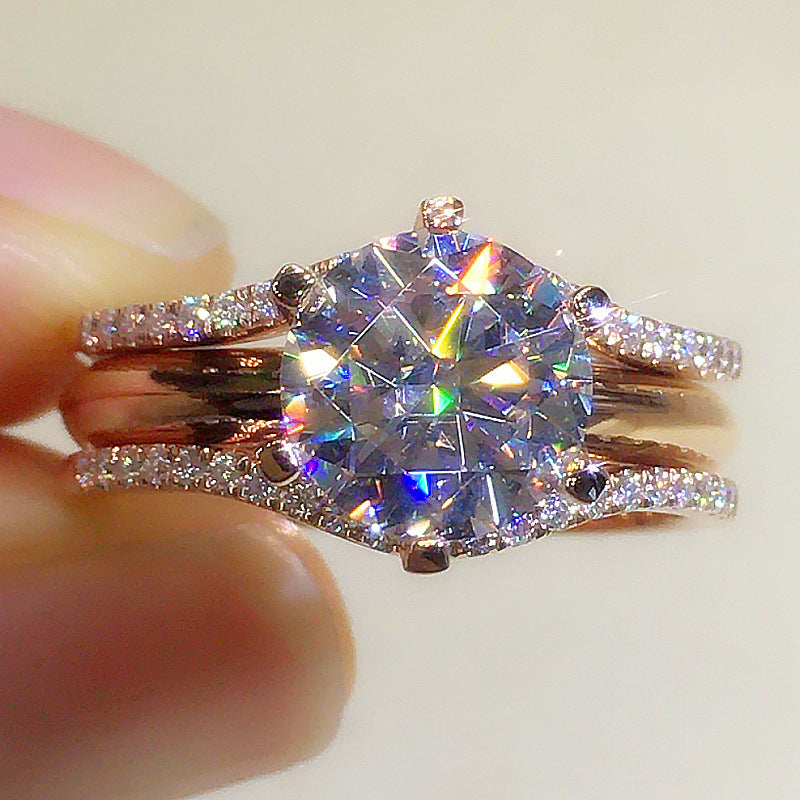 P5QA48J  Fashionable Moissanite Jewelry Wedding Diamond Ring