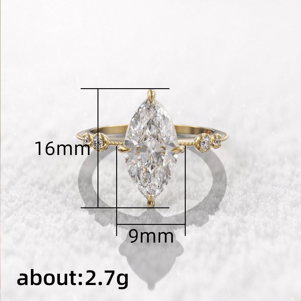 P5QA29J  Fashionable Moissanite Jewelry Wedding Diamond Ring