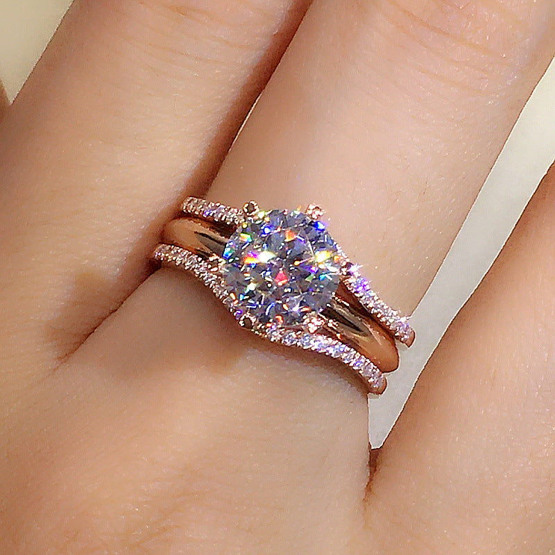 P5QA48J  Fashionable Moissanite Jewelry Wedding Diamond Ring